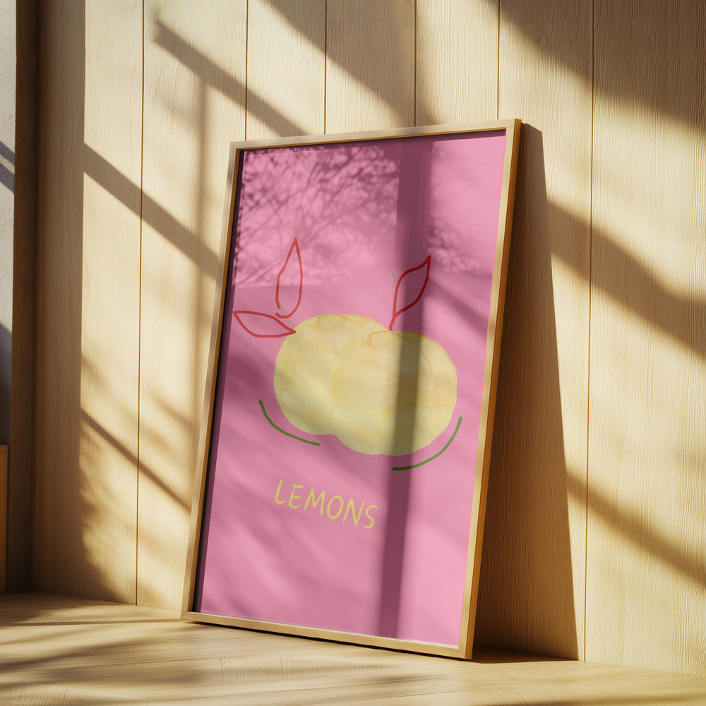Lemons in Pink | Poster