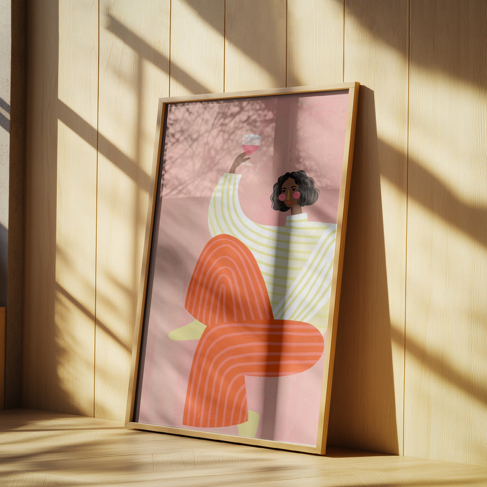 Kvinnan med vinglaset | Poster