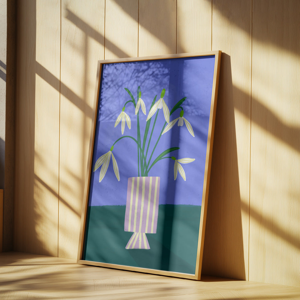 Snowdrops in Stripes | Poster