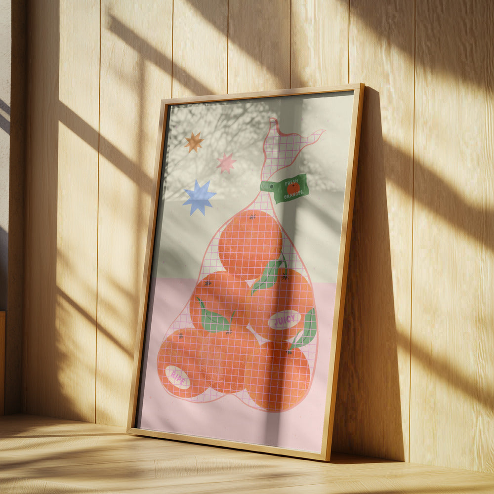 Fresh and Ripe Oranges | Poster