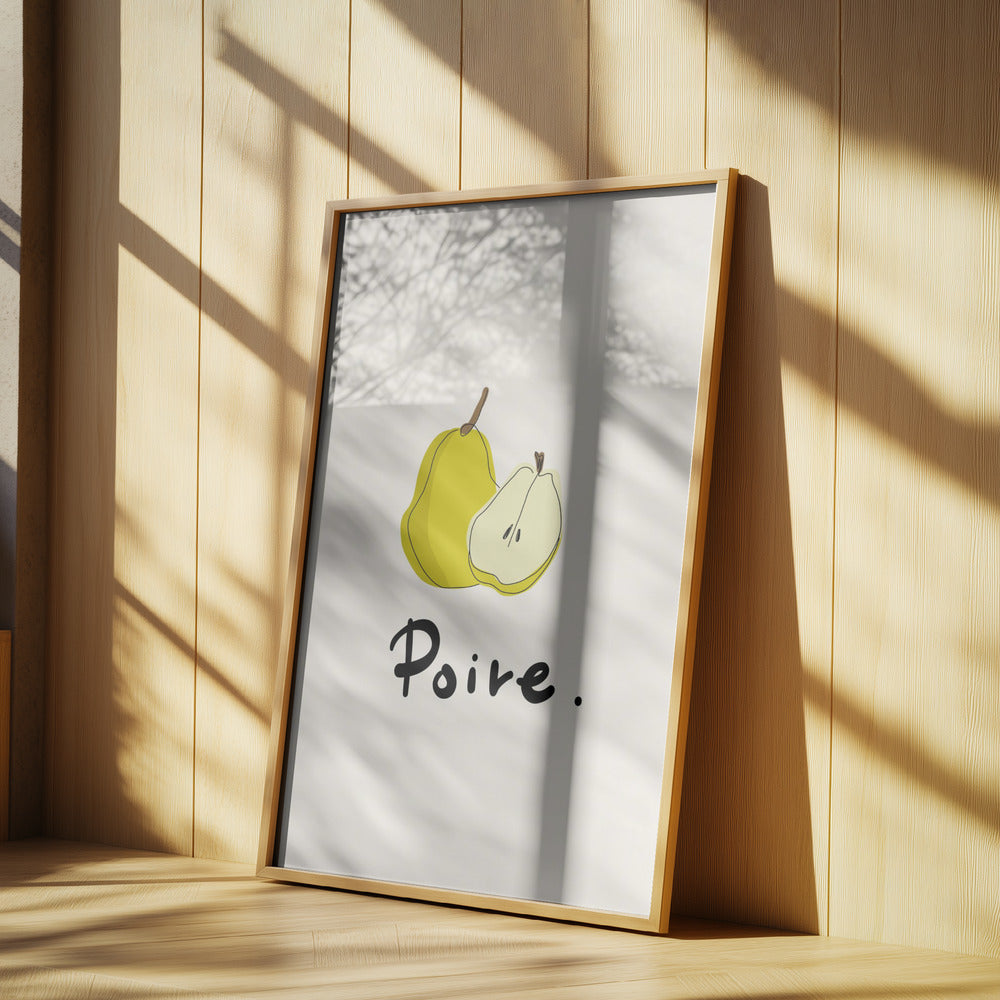 Modern French Fruits Collection "Pear / Poire" | Poster