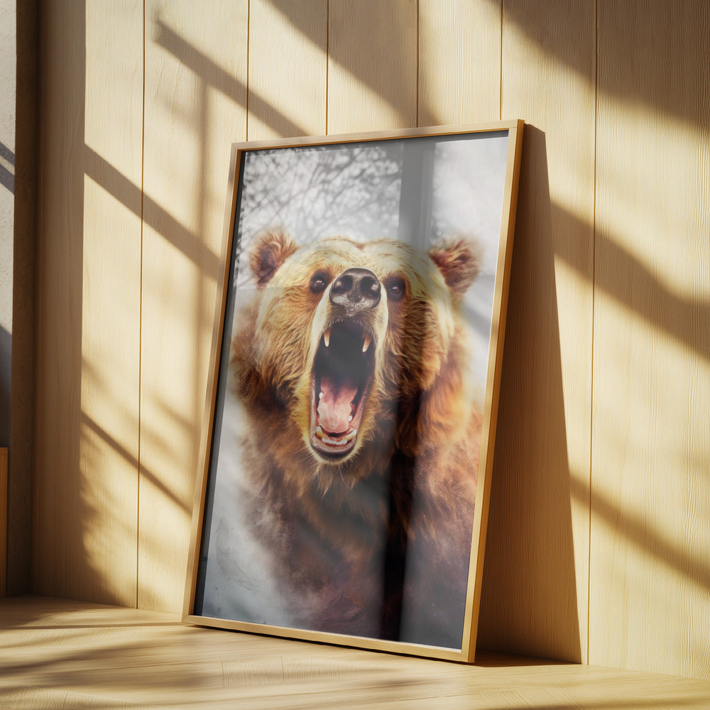 Bear Brown Watercolor Animal Art | Poster