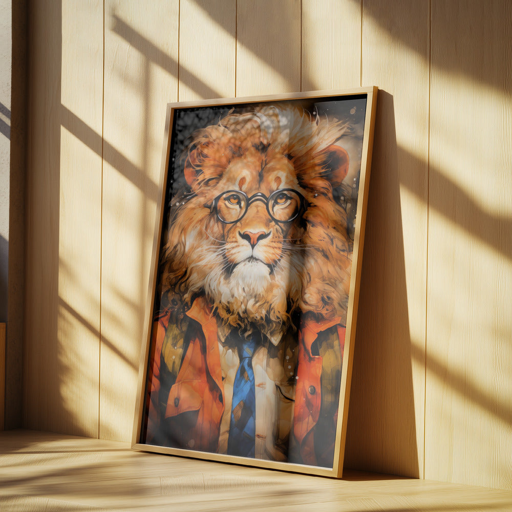 Lion Watercolor Animal Art | Poster