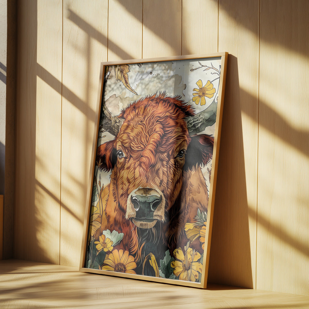 Buffalo watercolor animal art 4 | Poster