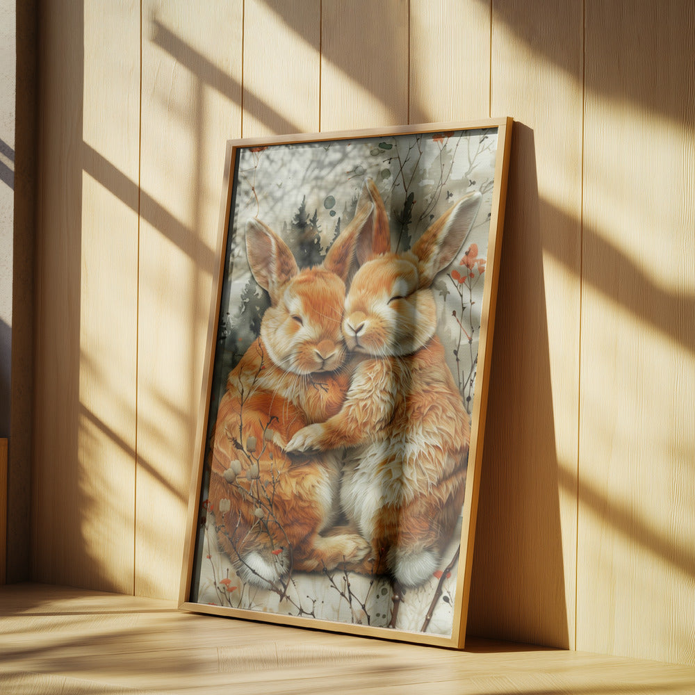 Bunny watercolor animal art 1 | Poster