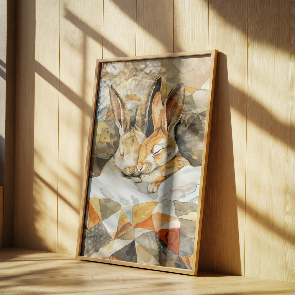 Bunny watercolor animal art 4 | Poster