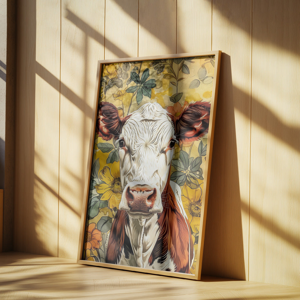 Cow watercolor animal art 1 | Poster