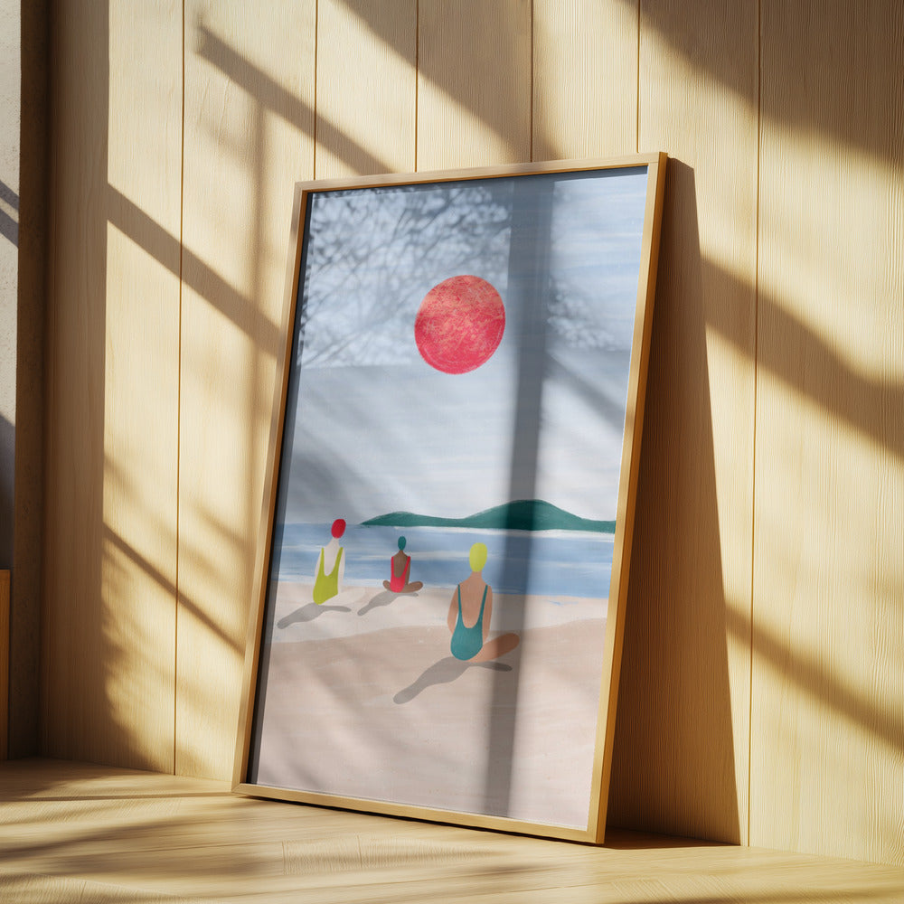 Flickor på stranden | Poster
