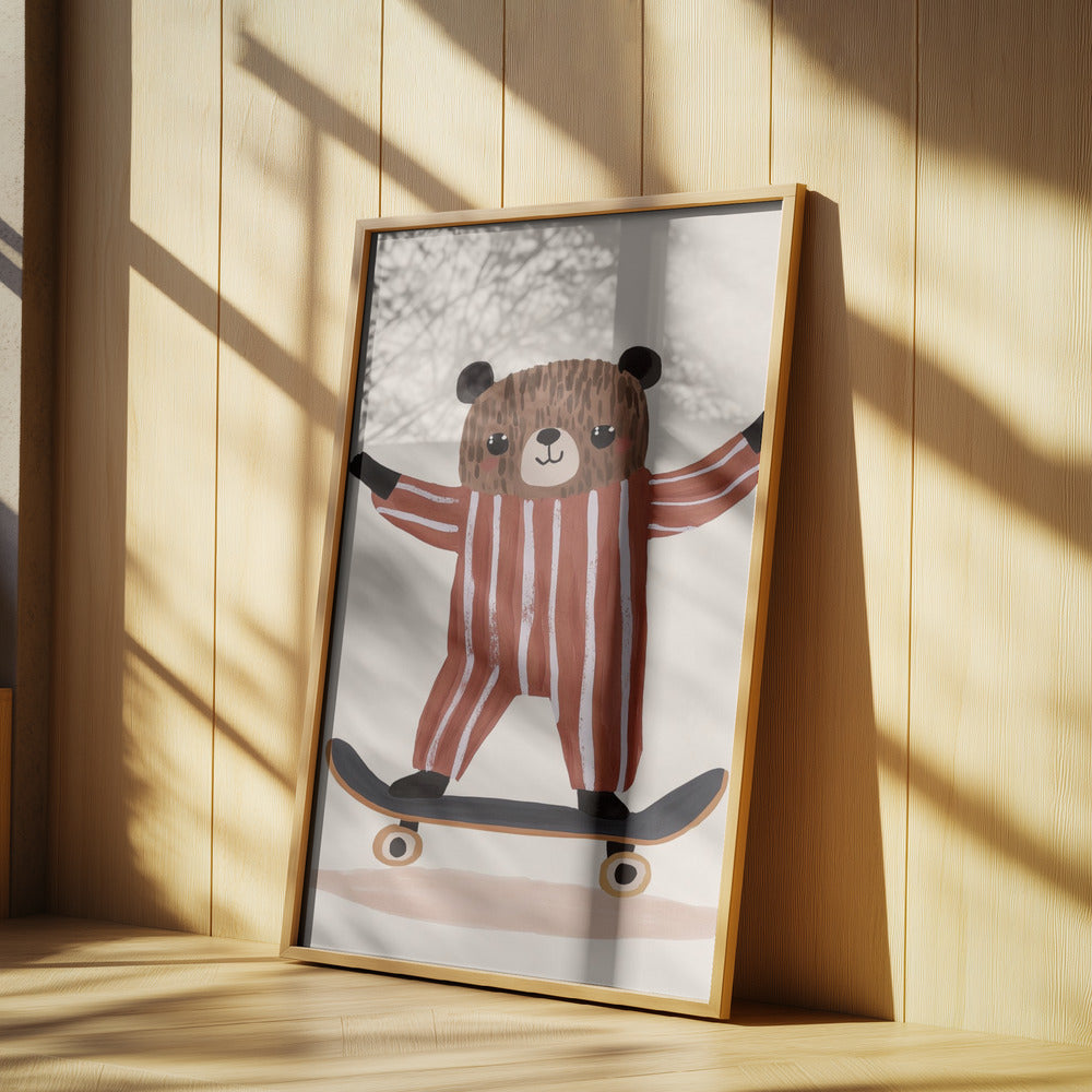 Skateboardbjörnens glädje | Poster