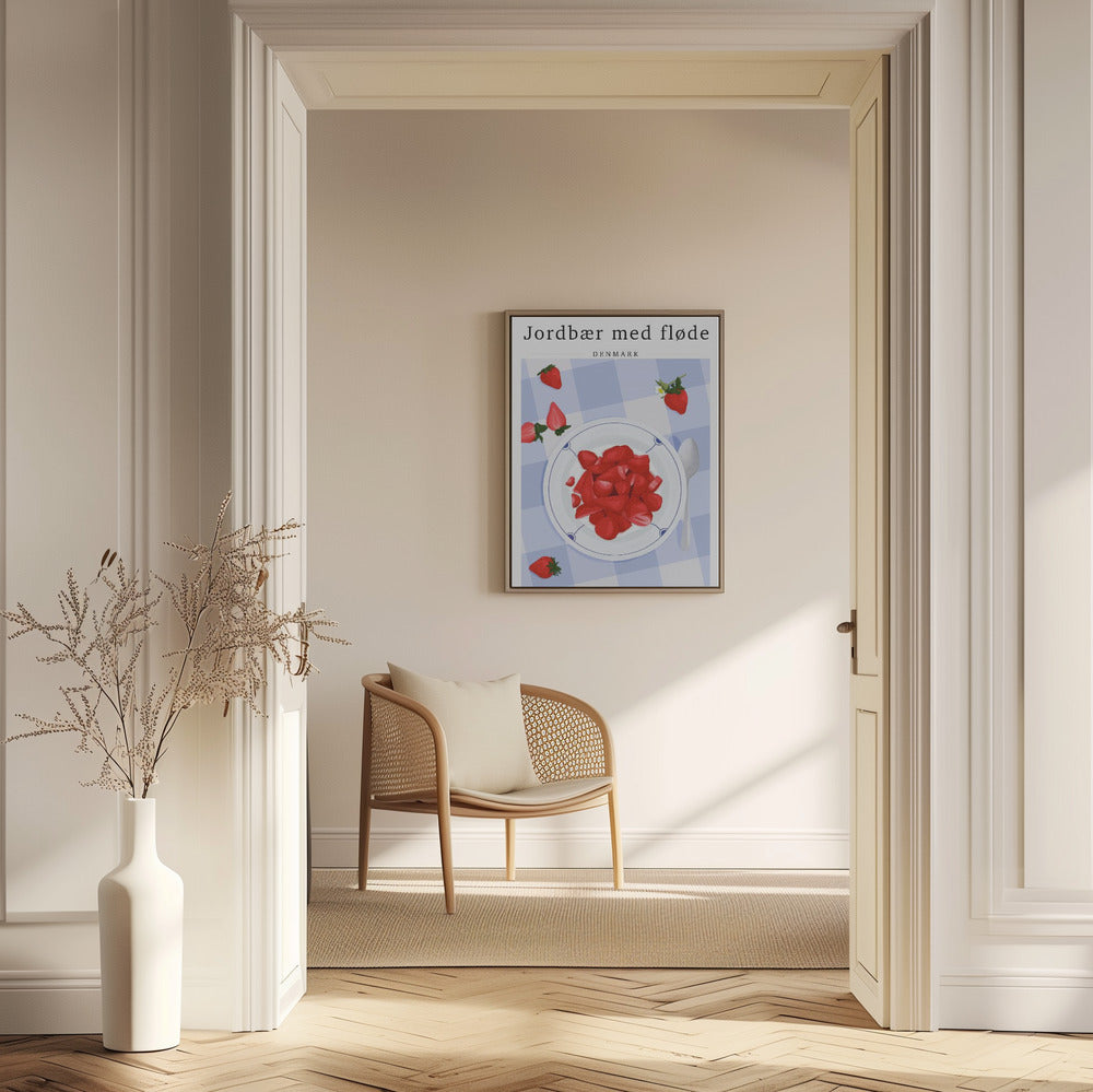 Strawberry with cream - Denmark | Poster