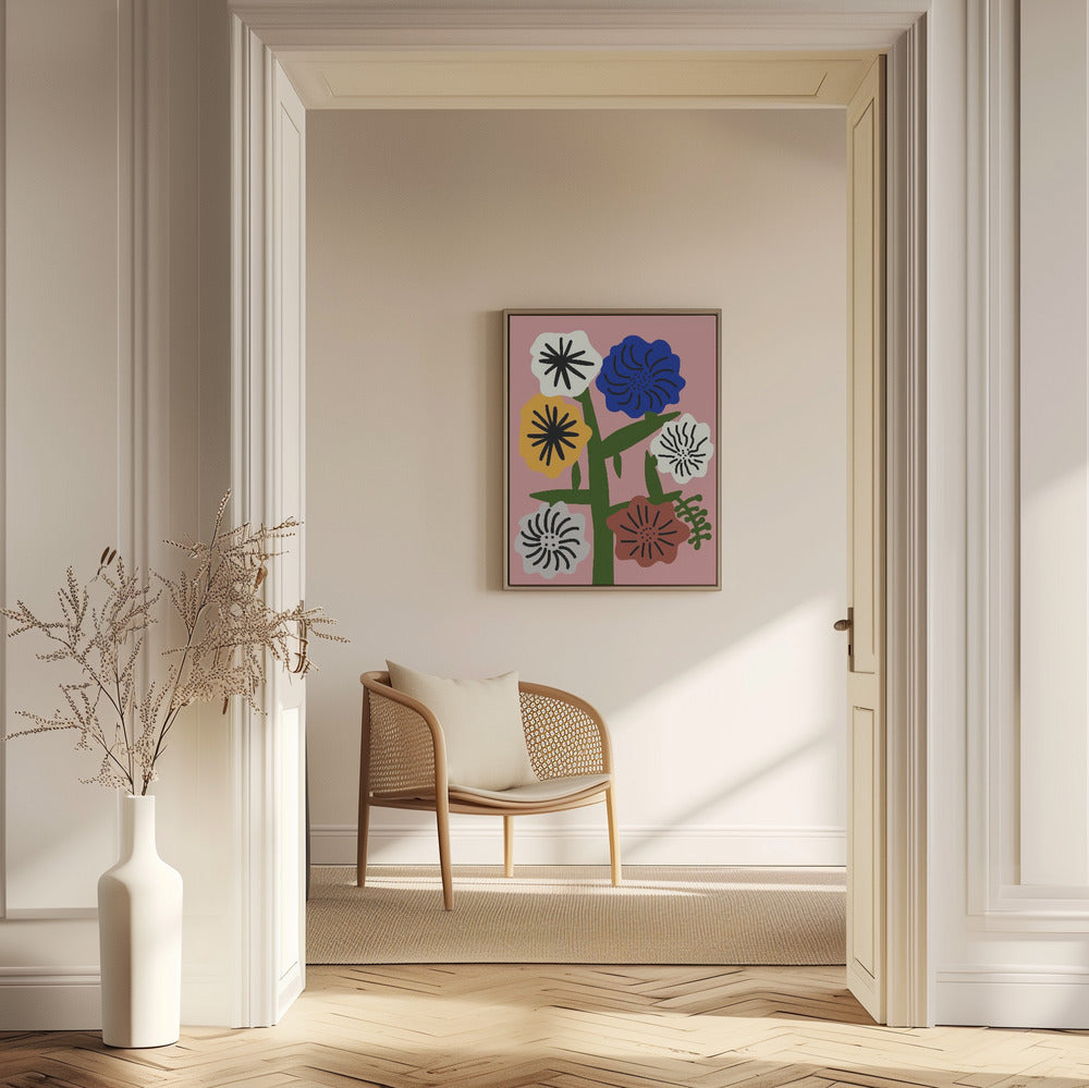Stylized Flowers With Bold Colors | Poster