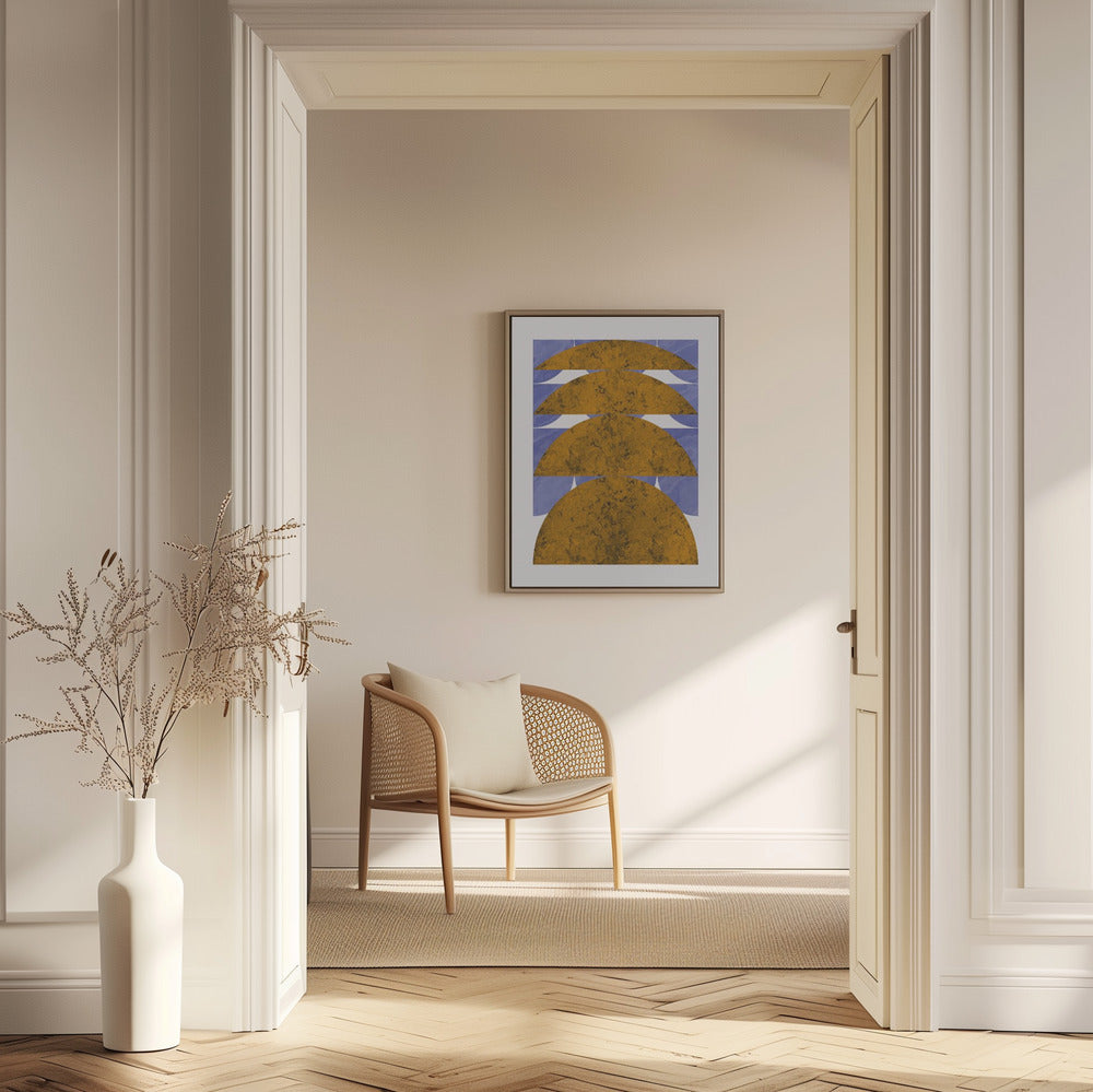 Goldenes Marmorkugel-Design | Poster