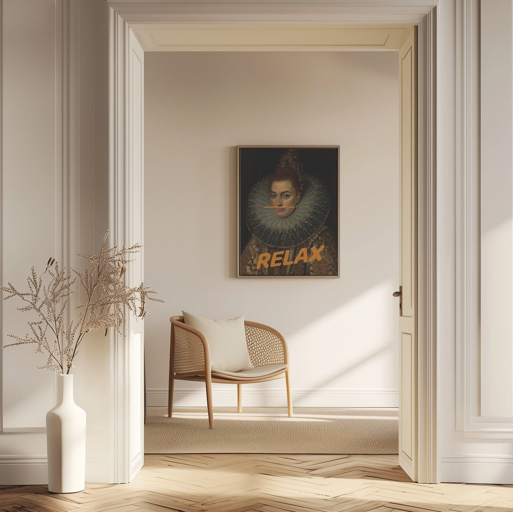 Avslappnad, förändrad oljemålning | Poster