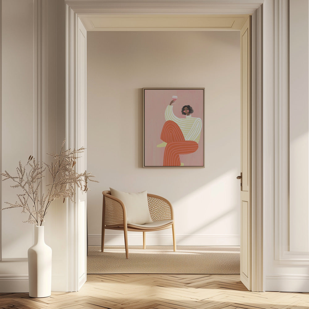 Kvinnan med vinglaset | Poster