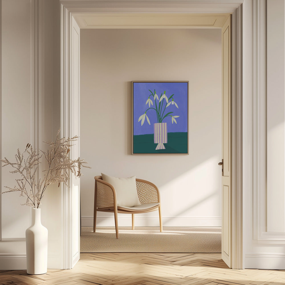 Snowdrops in Stripes | Poster