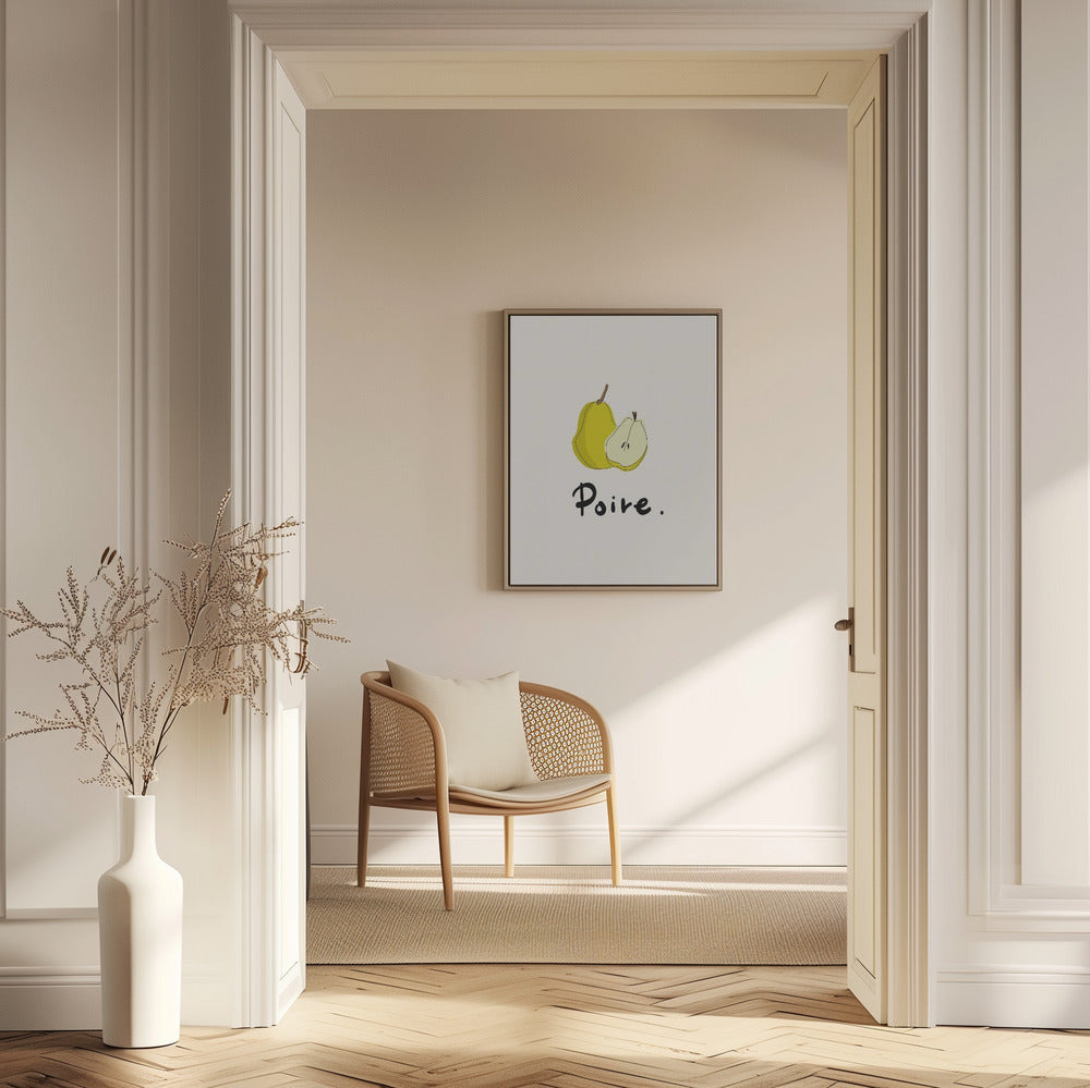 Modern French Fruits Collection "Pear / Poire" | Poster