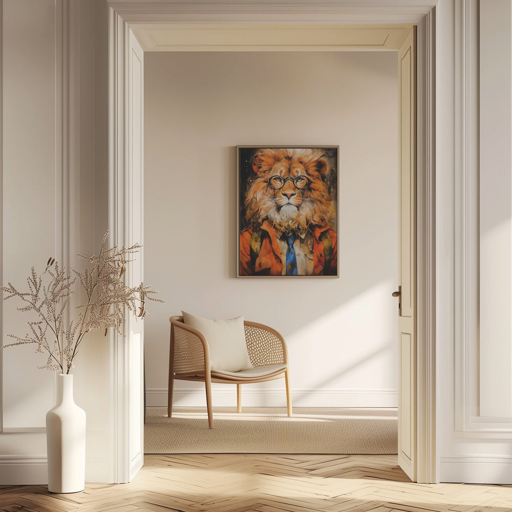 Lion Watercolor Animal Art | Poster