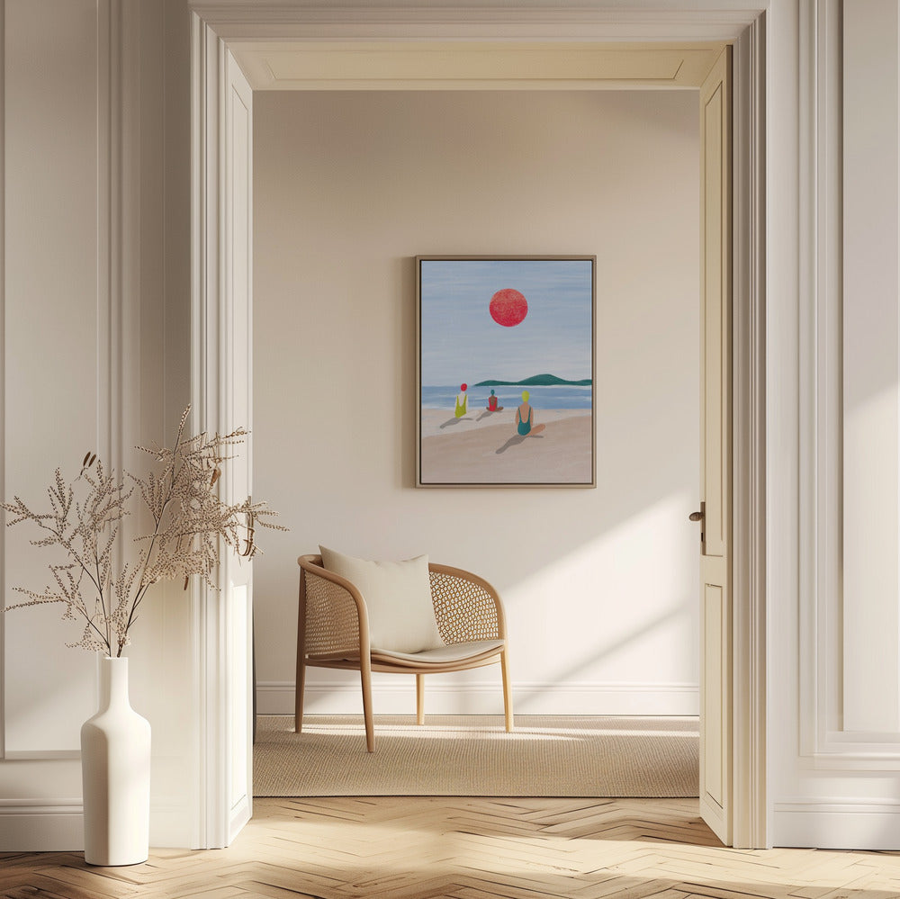 Flickor på stranden | Poster