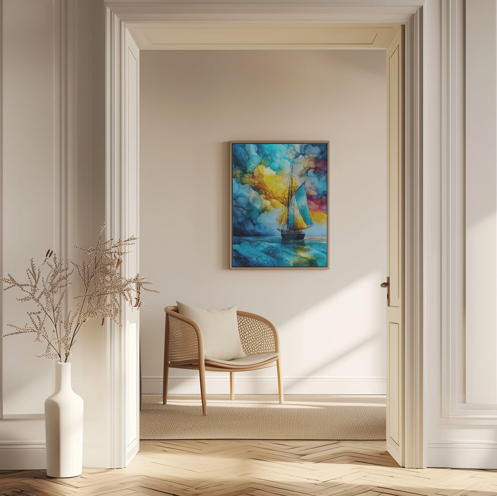 Nautica Havskonst Akvarell Skepp (27) | Poster