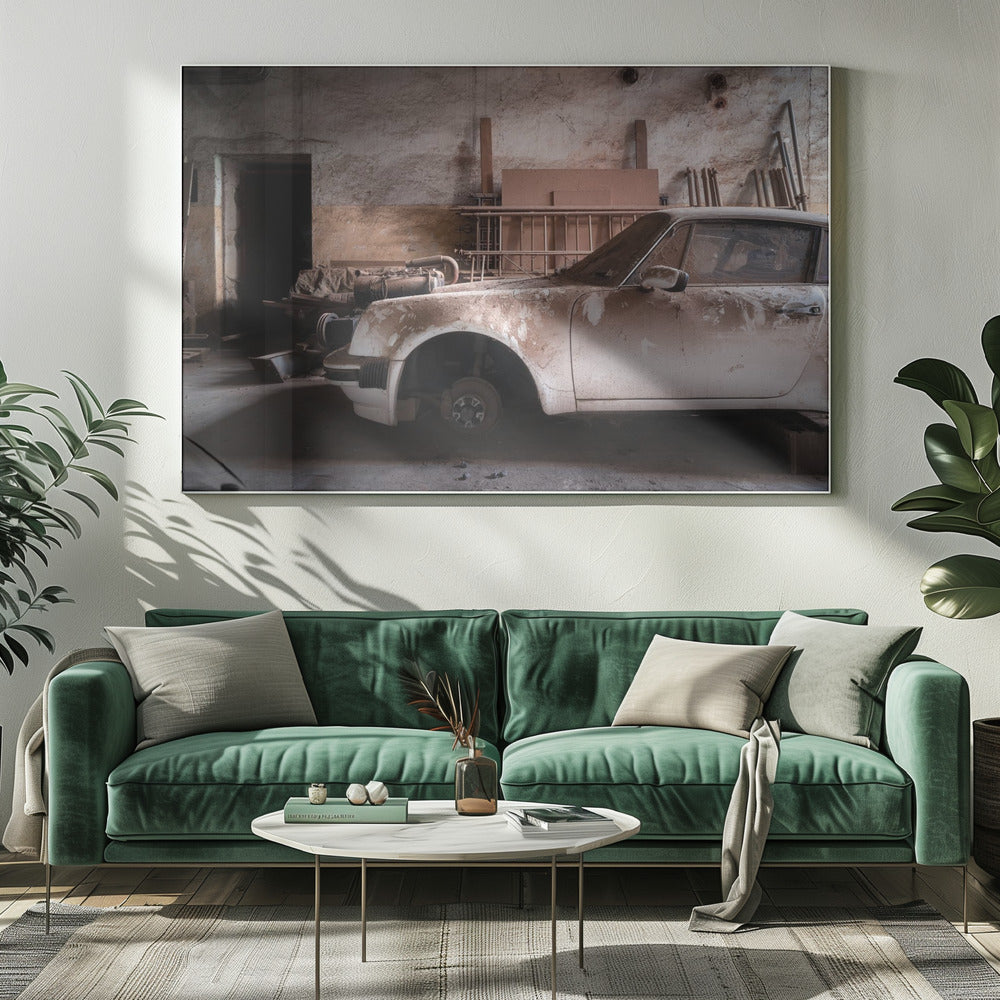 Porsche impolverata | Stampe su Tela