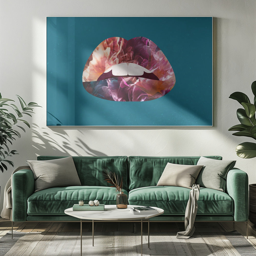 Labios florales | Impresiones en Lienzo