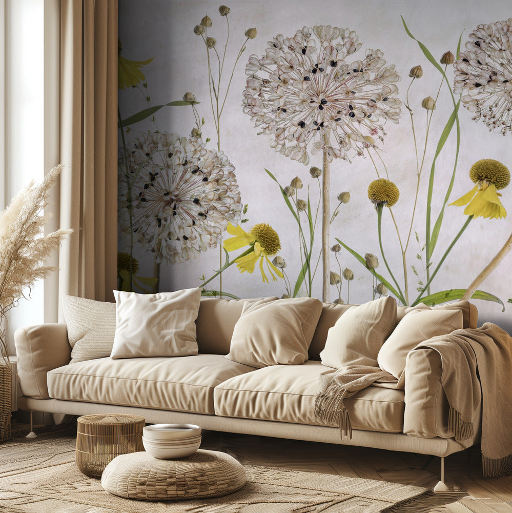 Alliums and heleniums | Wallpaper