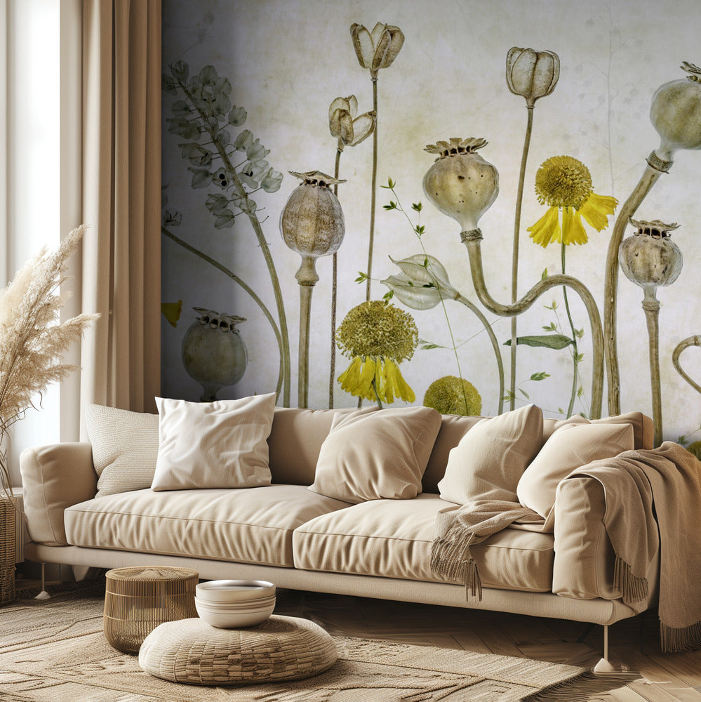 Maki i Helenium | Fototapeta