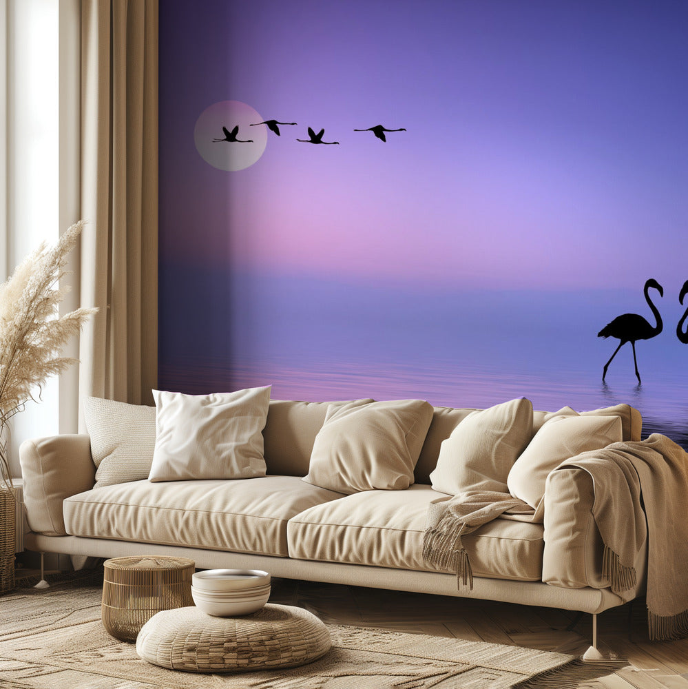 Flygende flamingo | Fototapet
