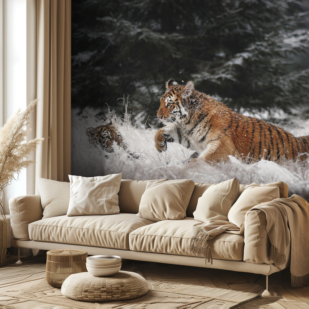 Freude im Schnee | Fototapeten