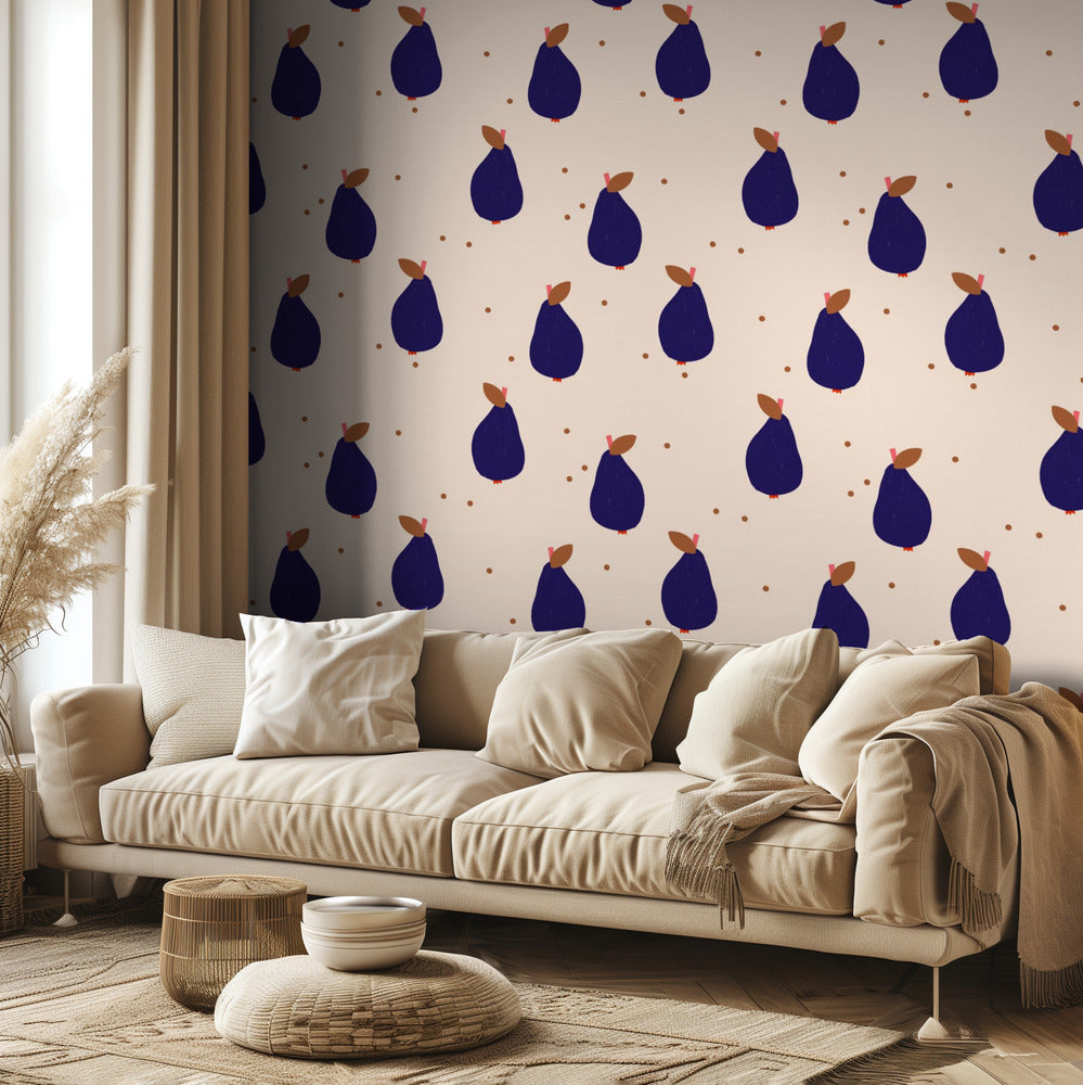 Glada päron (mönsterdesign) | Fototapet