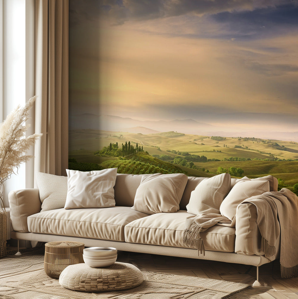 Lever de soleil du Podere Belvedere | Papier Peint Photo