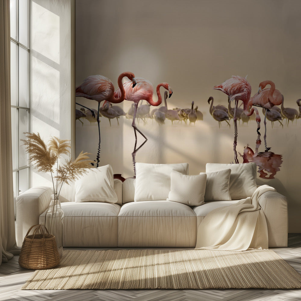 FLAMINGOS | Fototapeten