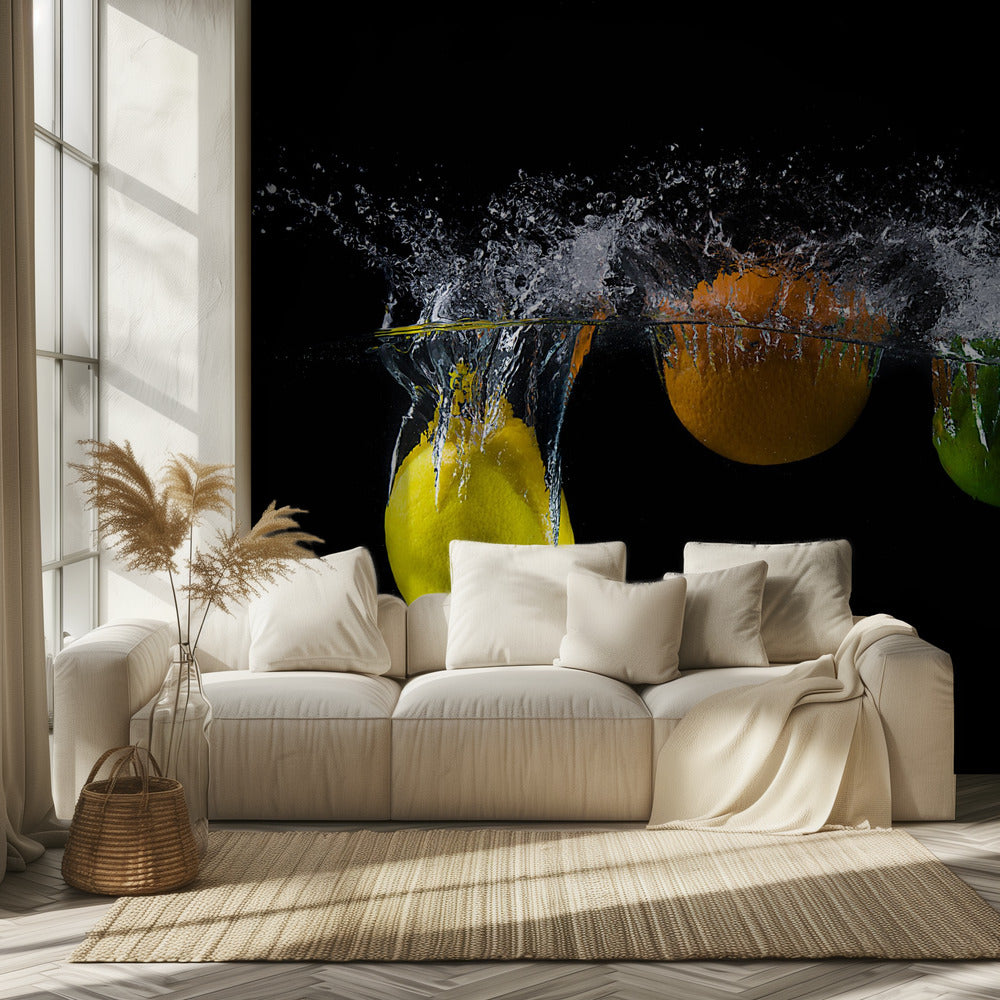 Splash triple agrumes | Papier Peint Photo