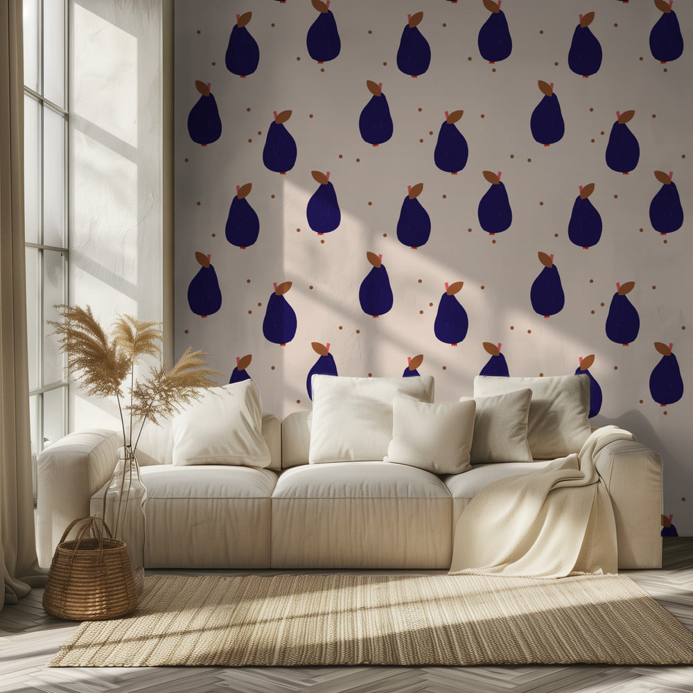 Glada päron (mönsterdesign) | Fototapet