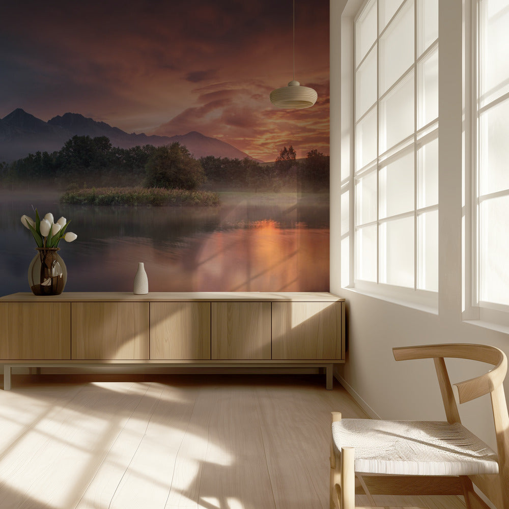 Tagesanbruch am See | Fototapeten