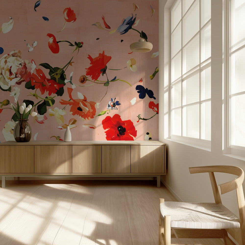 Drijvende bloemen | Fotobehang