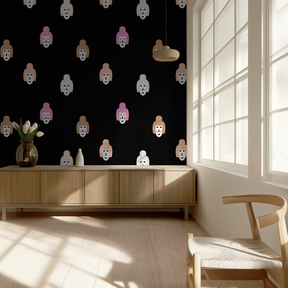 Ansigter (mønsterdesign) | Fototapeter
