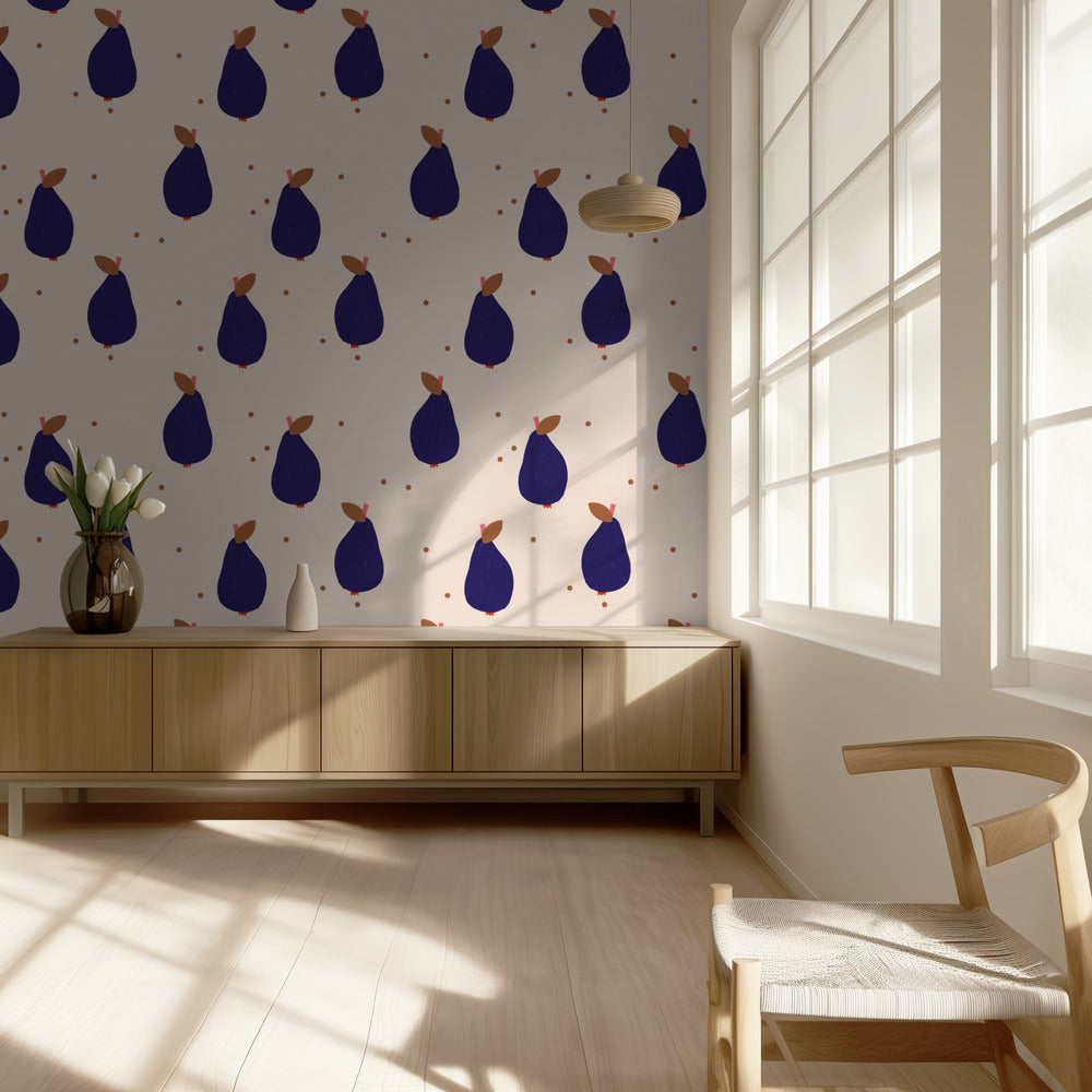 Glada päron (mönsterdesign) | Fototapet