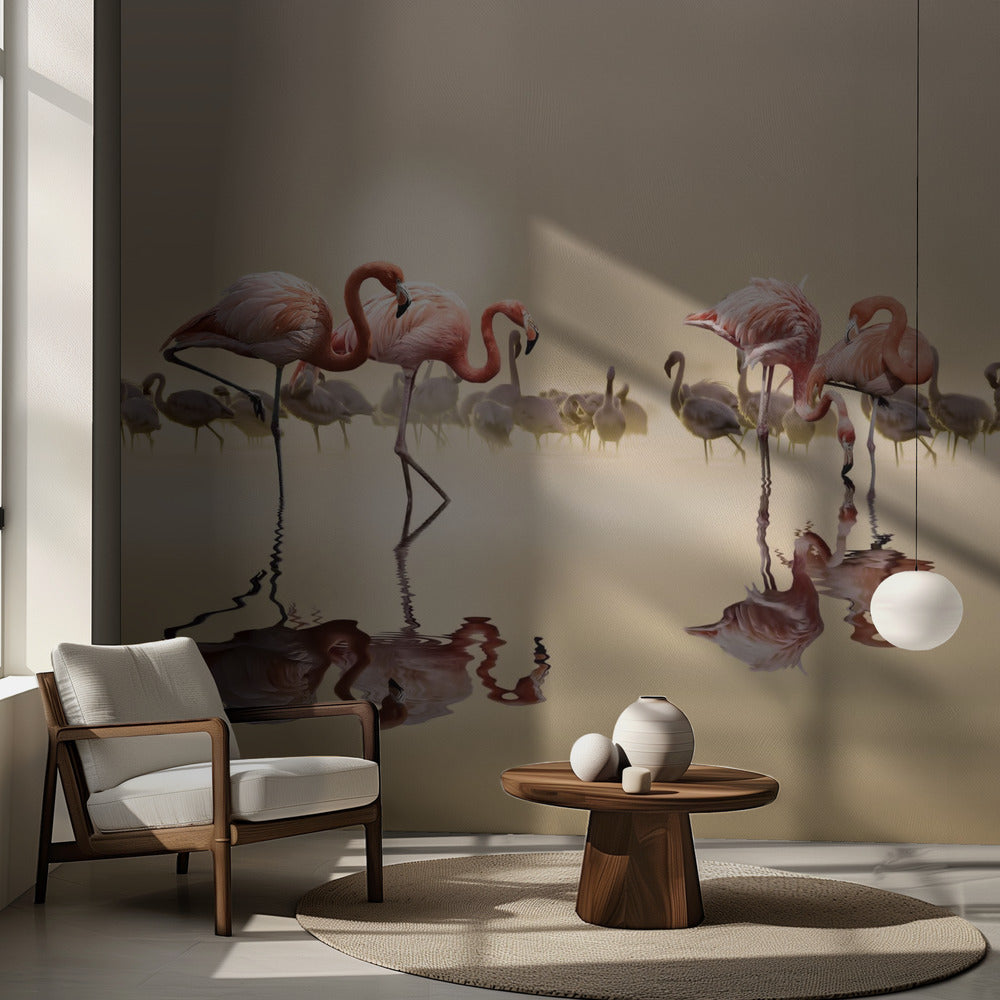 FLAMINGOS | Fototapeten
