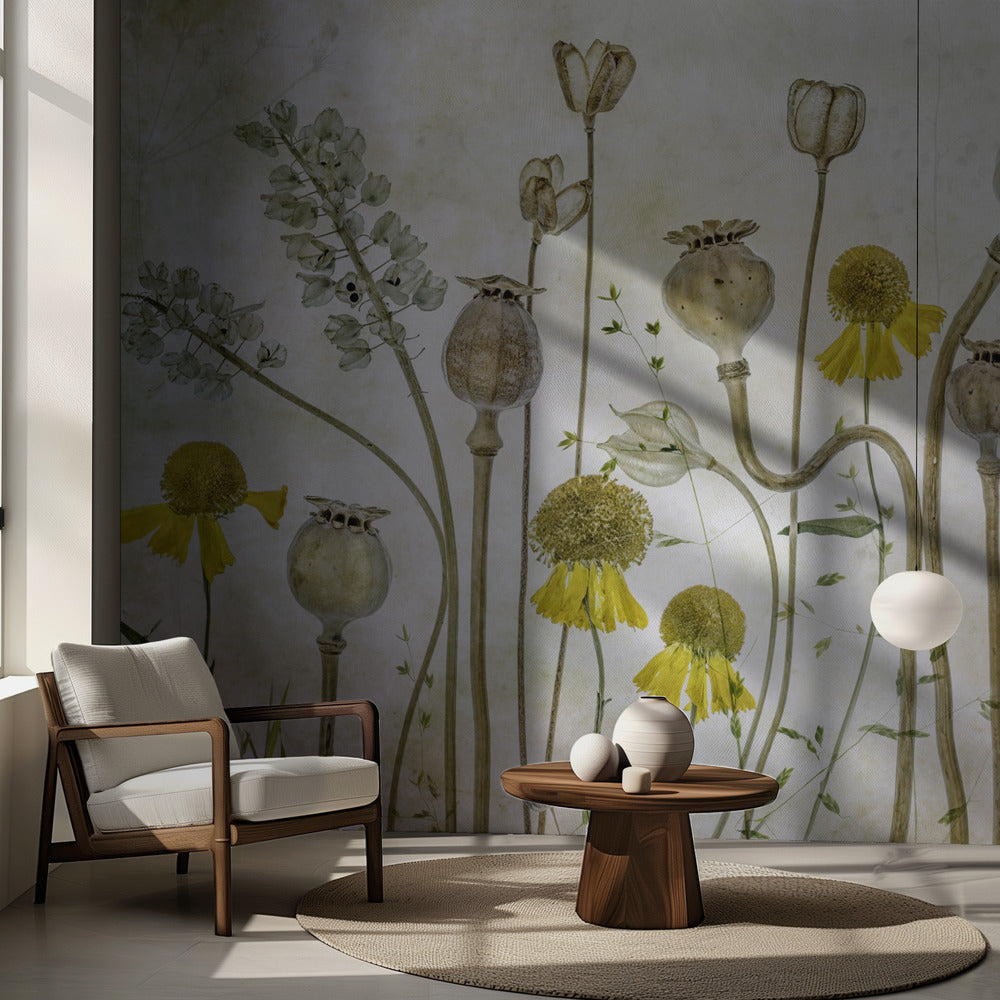 Maki i Helenium | Fototapeta