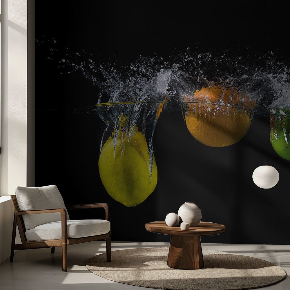 Splash triple agrumes | Papier Peint Photo