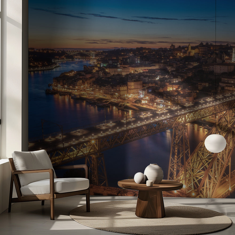 Portugal - Porto Blå Time | Fototapeter