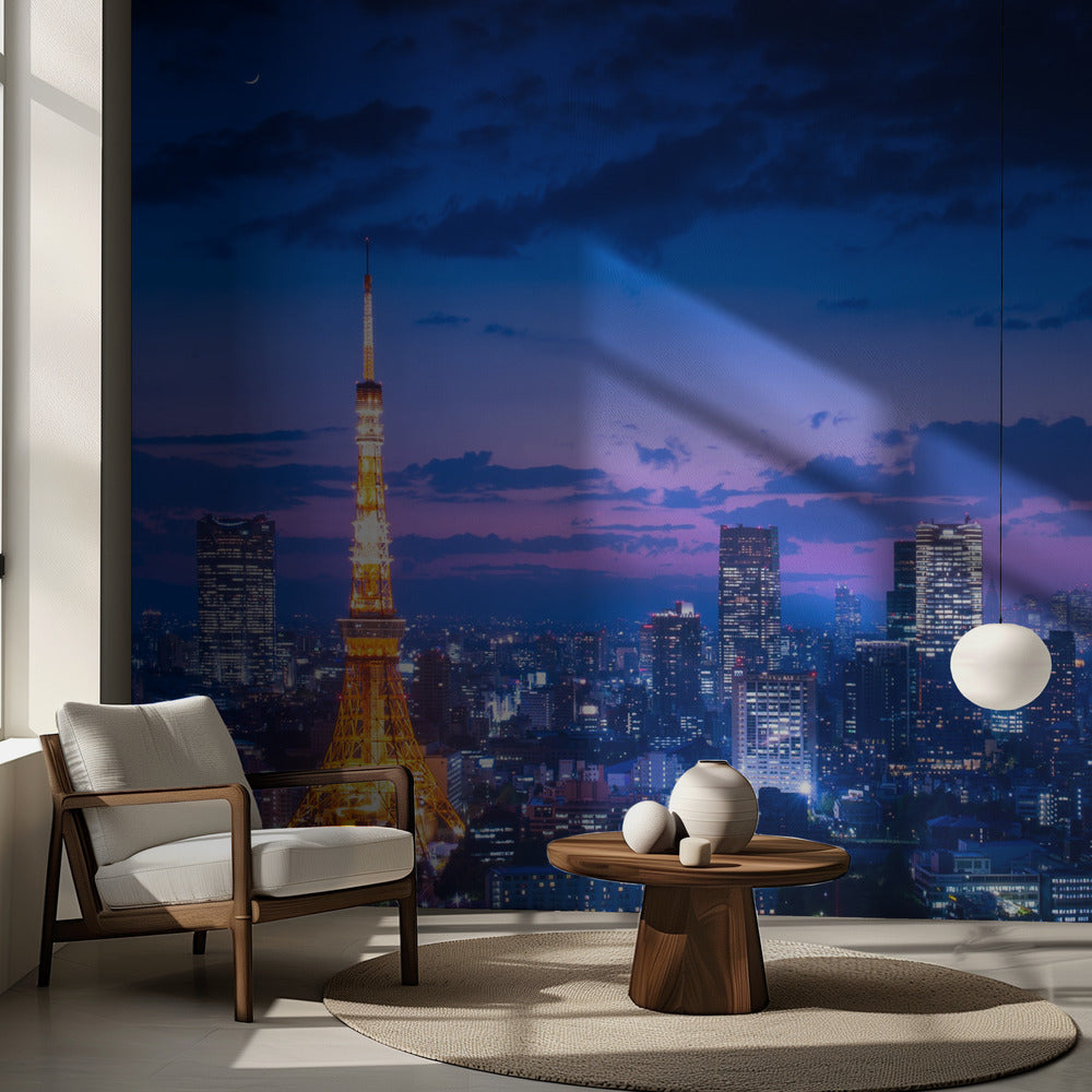 Vue nocturne de Tokyo | Papier Peint Photo
