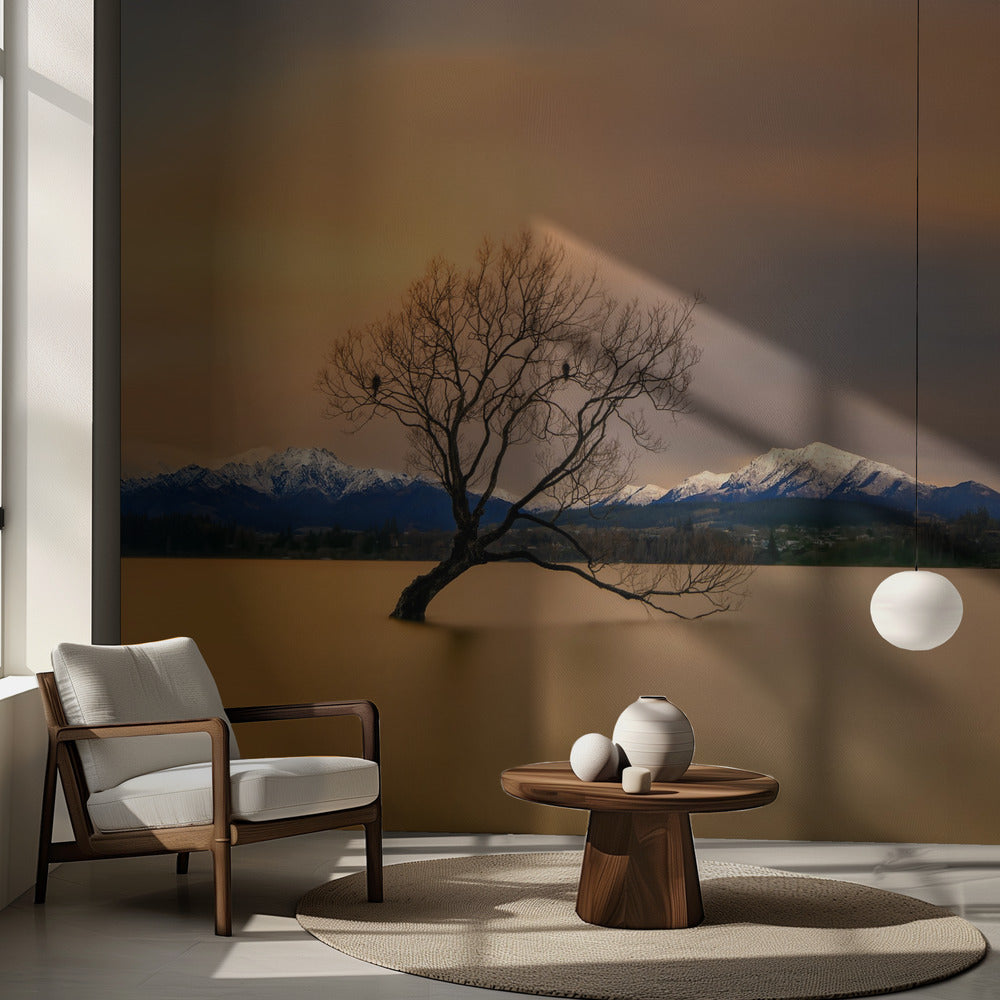 Morgengløden over Wanaka-sjøen | Fototapet