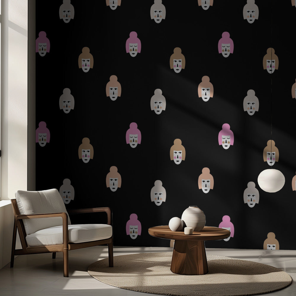 Ansigter (mønsterdesign) | Fototapeter