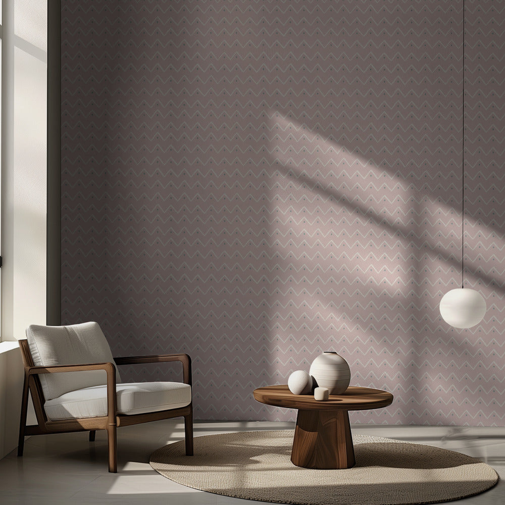 Pink zigzag repeat pattern | Wallpaper
