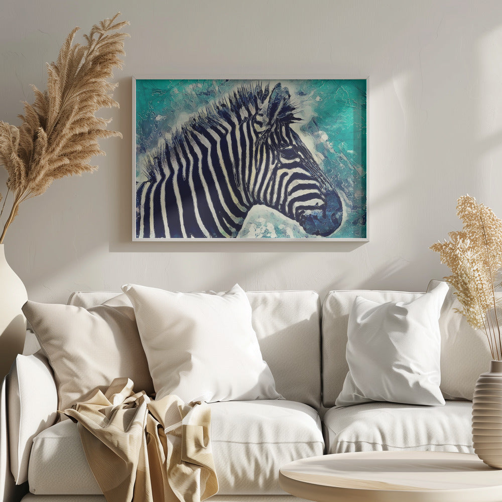 Animal Zebra Watercolor Animal Art | Poster