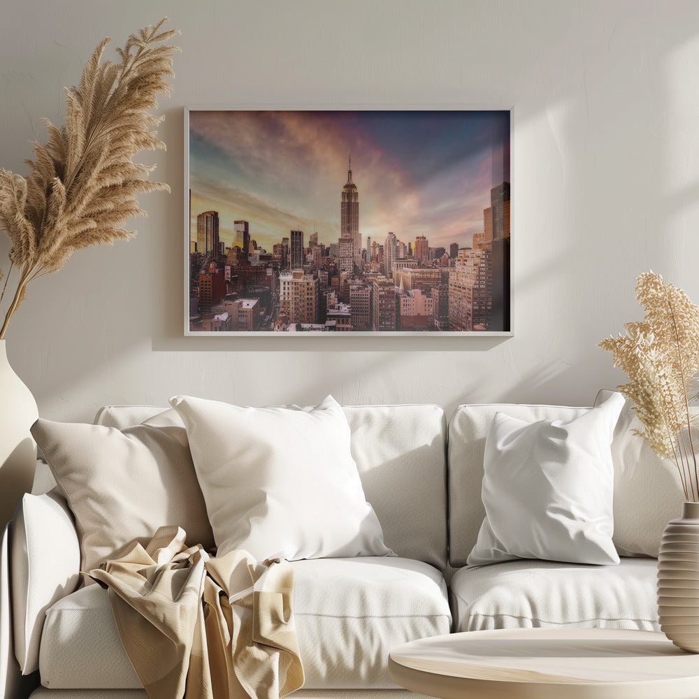 Sonnenuntergang in Midtown | Poster - Kunstdruck