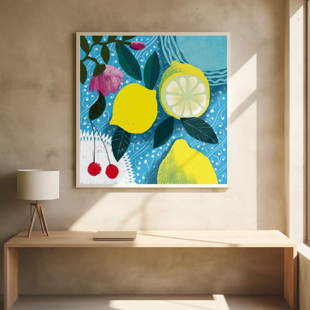 Lemon and Cherries | Poster