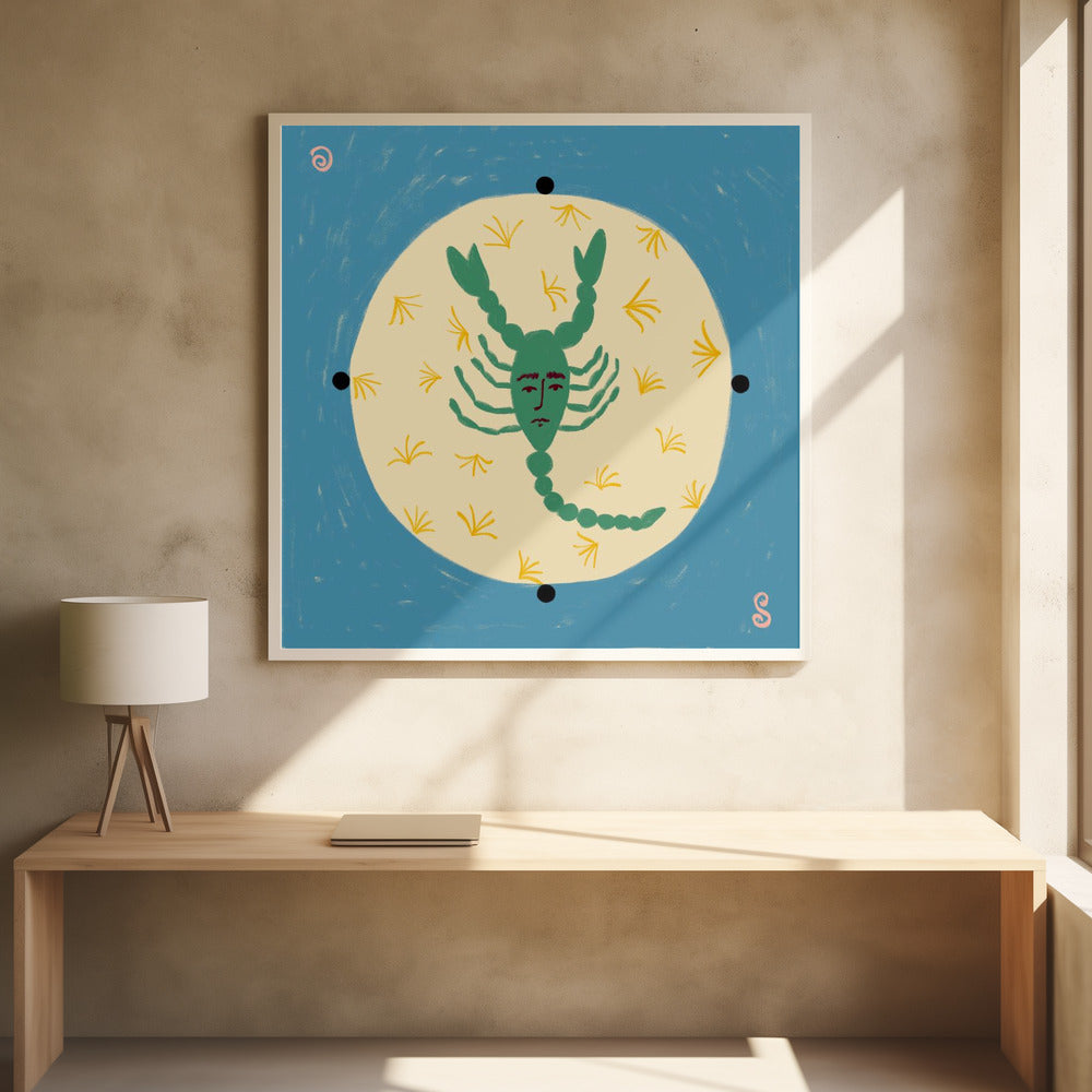 Skorpion med ett mänskligt ansikte | Poster
